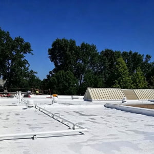 Methyl hydrogen silicone fluid added to gypsum slurry for mass waterproofing